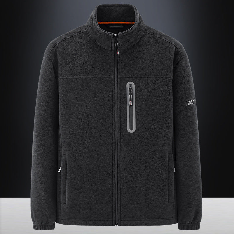 Herren technische Fleecejacke mit Polarstruktur, wasserabweisender Brusttasche und elastischen Bündchen Echoarchiv