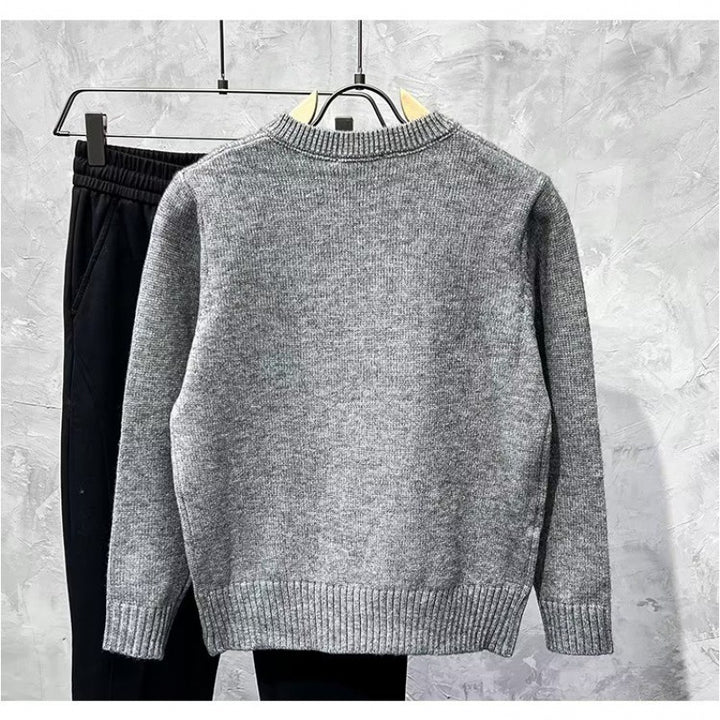 Damen Gemütlicher Strickpullover mit Kragen – Mavelle