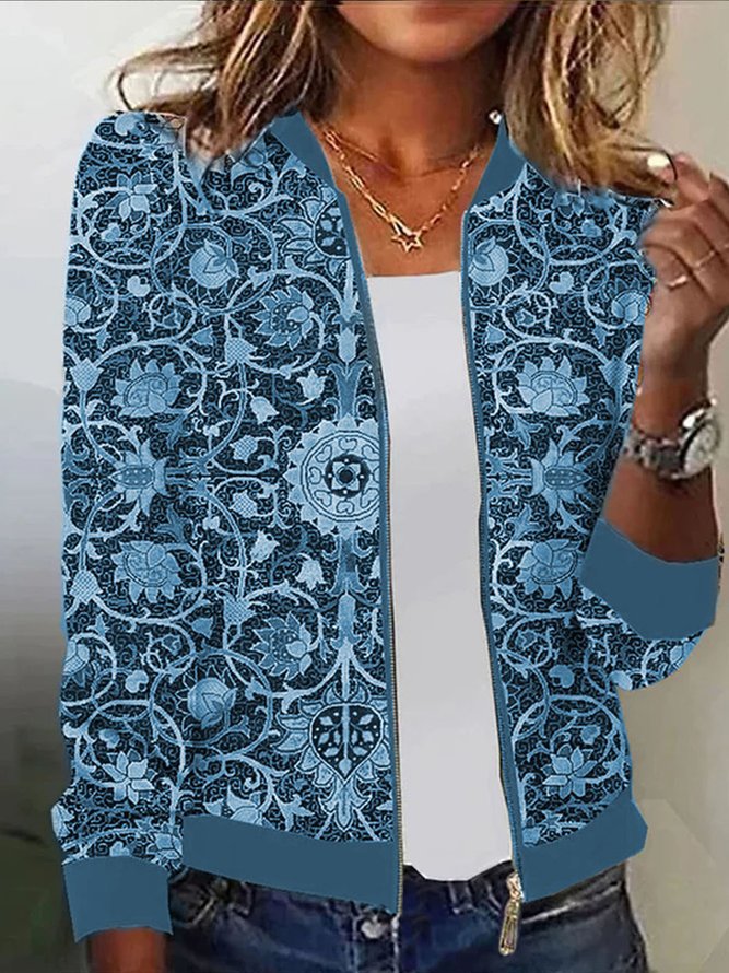 Damen Blousonjacke mit floralem Muster Echoarchiv