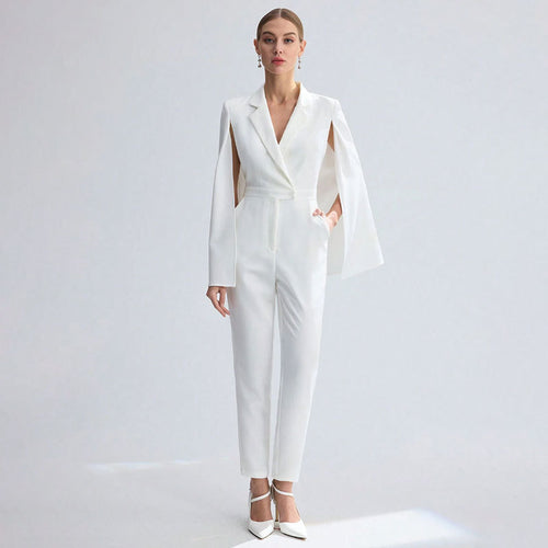 Damen Eleganter Jumpsuit mit Cape-Detail Echo Archiv