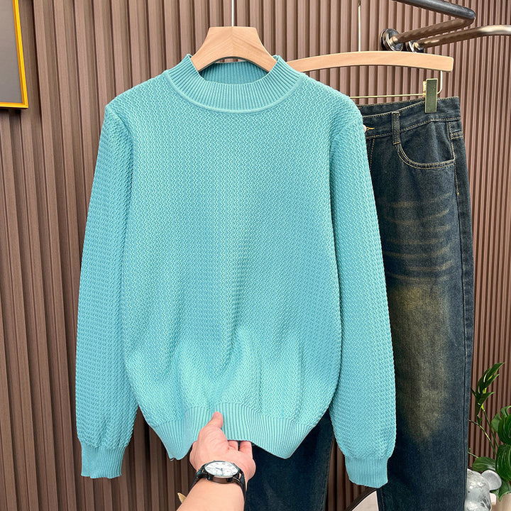 Damen Strukturierter Rollkragenpullover aus feinem Waffelstrick Echoarchiv