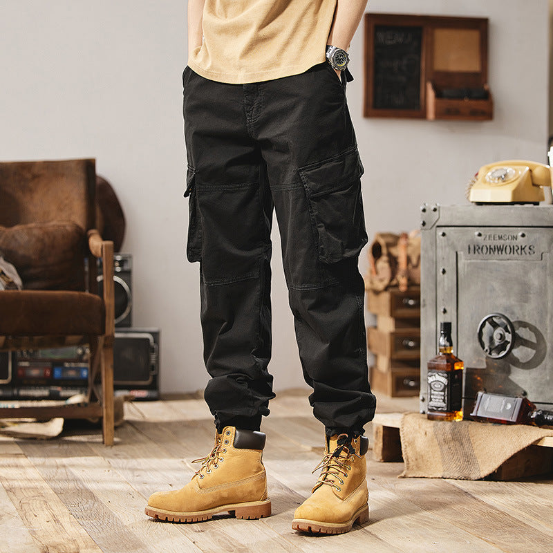 Herren Robuste Utility-Cargo-Hose mit Mehrfachtaschen, verstärkten Kniepaneelen und geradem Bein Echo Archiv