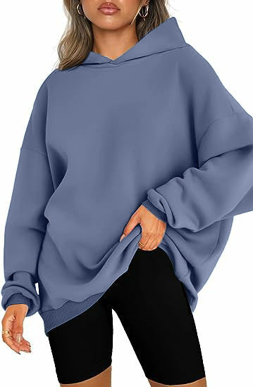 Damen nan Oversize-Kapuzenpullover im Longline-Schnitt mit Raglanärmeln und weichem Innenfutter Echo Archiv