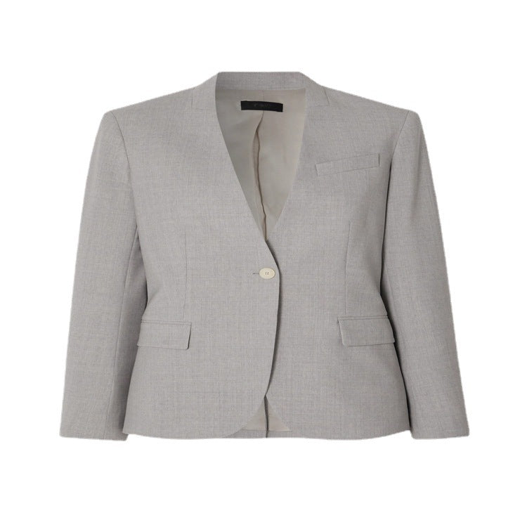 Damen Maßgeschneiderter Hosenanzug mit weitem Bein und einreihigem Blazer Echoarchiv