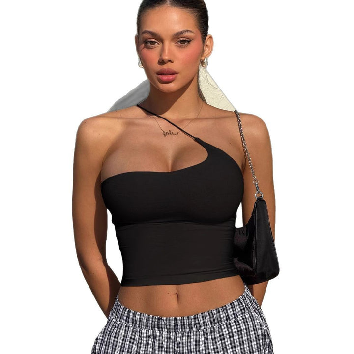 Damen Elegantes One-Shoulder Top aus elastischem Stoff Echo Archiv