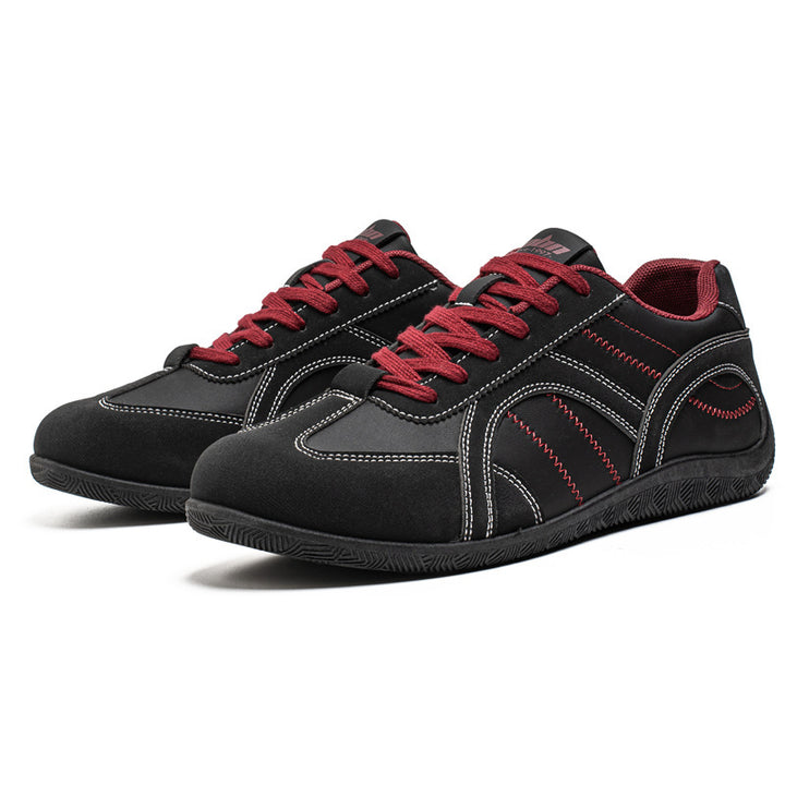 Herren retro-inspirierte Low-Top Freizeit-Sneaker mit Wildlederoptik, gepolstertem Knöchelkragen und griffiger Gummilaufsohle – Norré