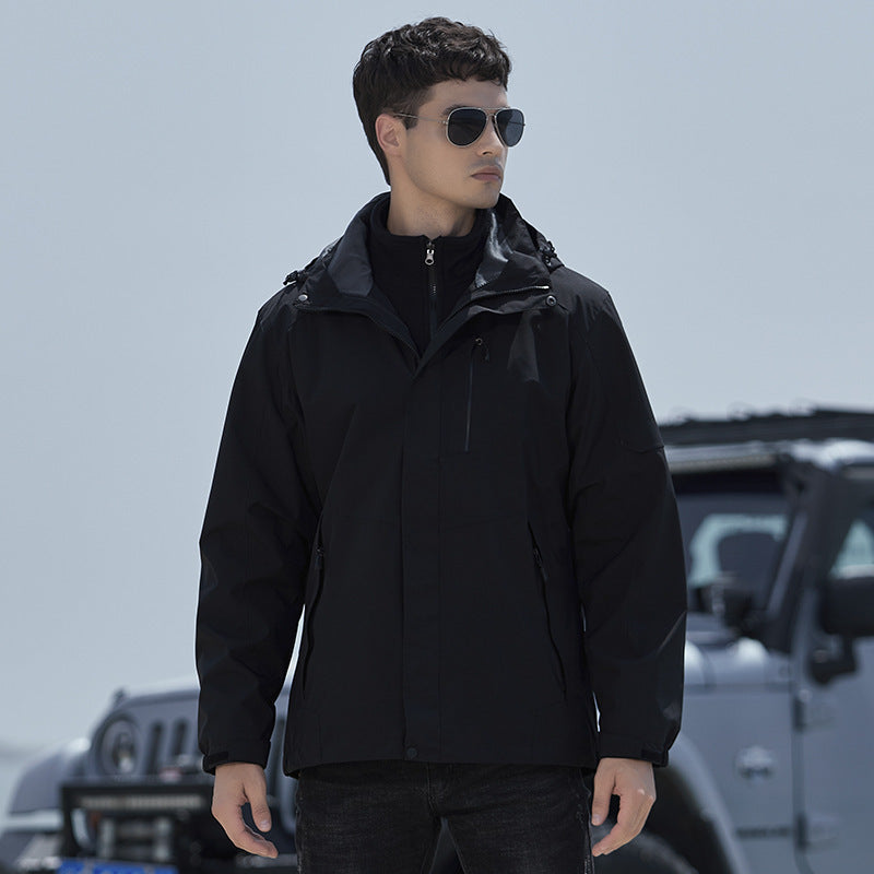 Damen Wasserdichte Outdoorjacke mit Kapuze, atmungsaktiver Membran und Multifunktions‑Reißverschlusstaschen – Célinea