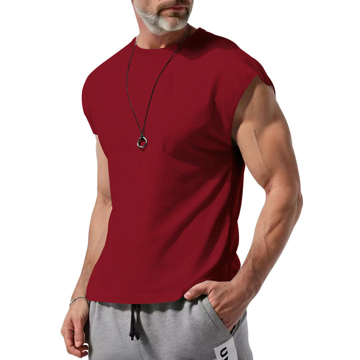 Herren schickes ärmelloses T-Shirt aus atmungsaktivem Baumwollmix Echoarchiv