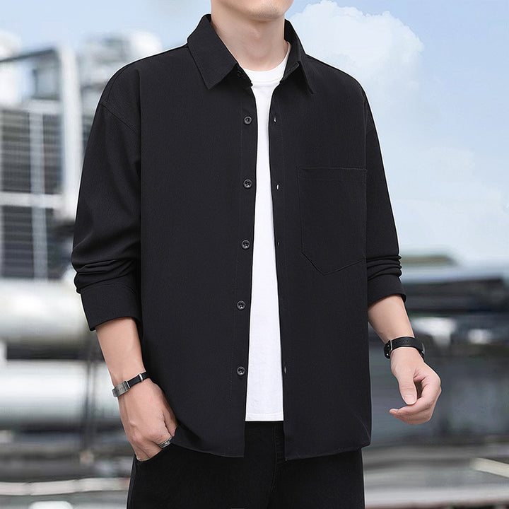 Herren lässige Utility-Hemdjacke mit strukturiertem Design Echoarchiv