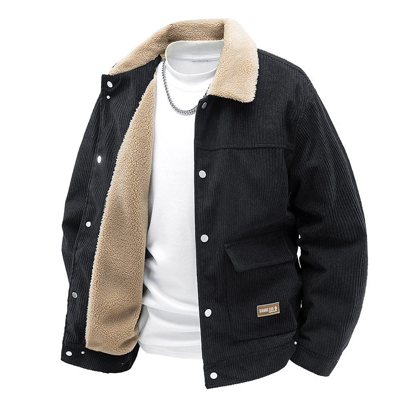 Herren Stilvolle Cordjacke Echo Archiv