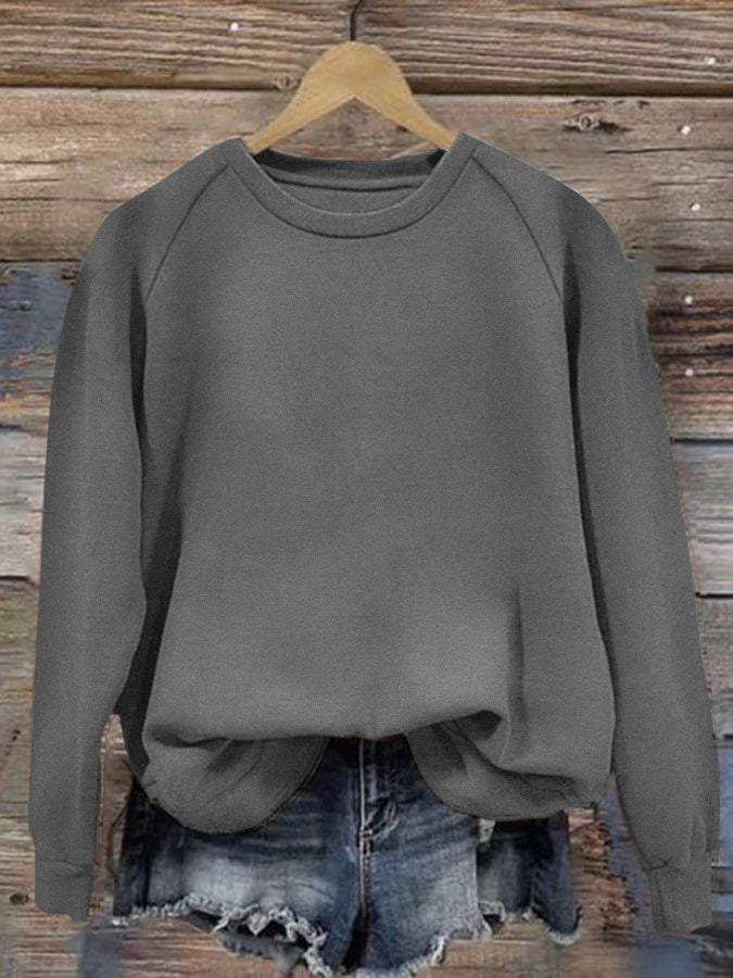 Damen Oversize Sweatshirt mit Raglanärmeln und elastischem Saum Echoarchiv