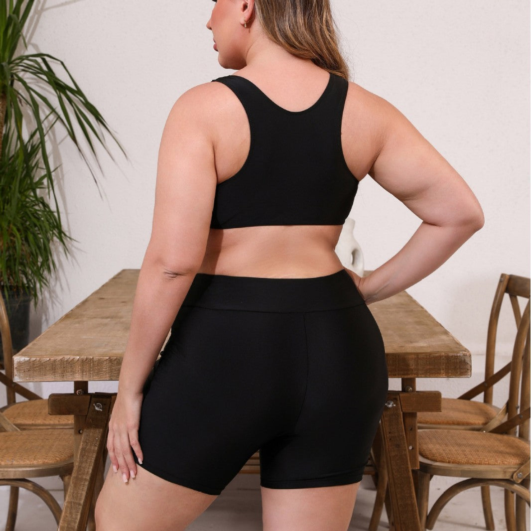 Damen Sportliches Bikini-Set mit farbenfrohem Überwurf Echo Archiv