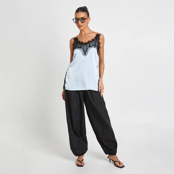 Damen Satin Cami mit Spitzenakzenten Echo Archiv