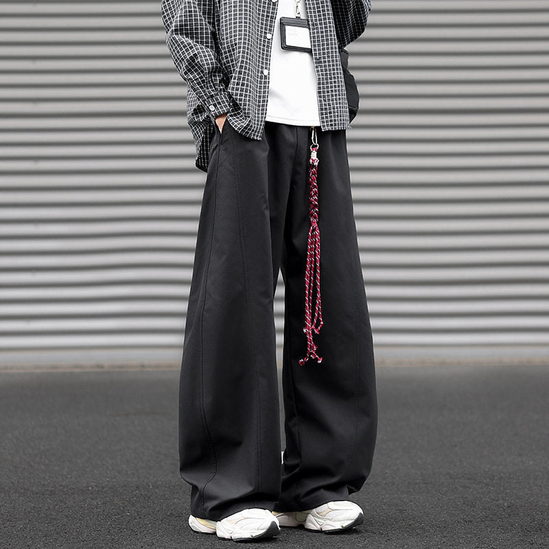 Herren Weit geschnittene Bundfaltenhose im Streetwear-Look mit extra weitem Bein – Sorevano