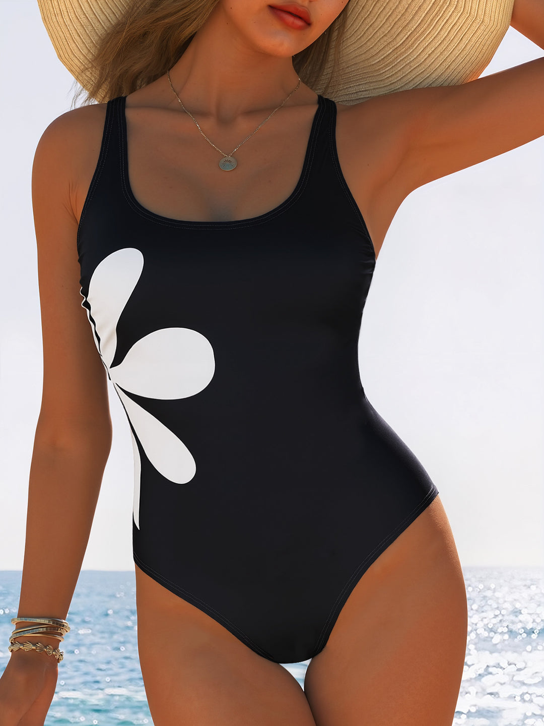 Damen Schwimmanzug mit floralem Design Echo Archiv
