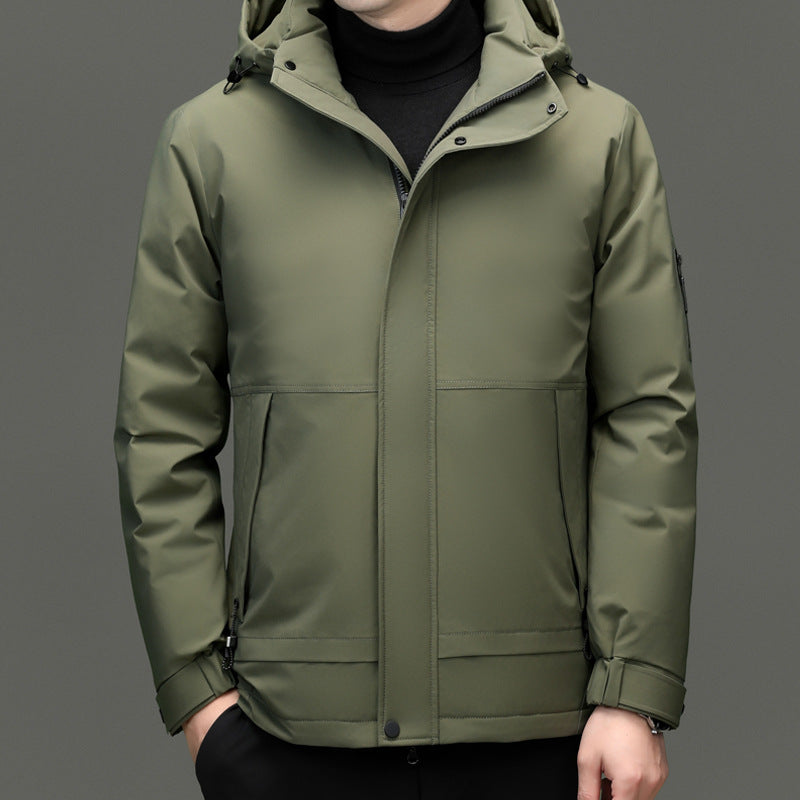 Herren Winterjacke mit verstellbarem Kragen und wasserabweisendem Material Echoarchiv