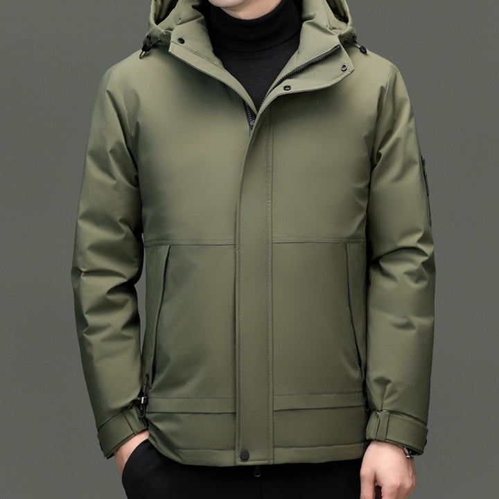 Herren Winterjacke mit verstellbarem Kragen und wasserabweisendem Material Echoarchiv
