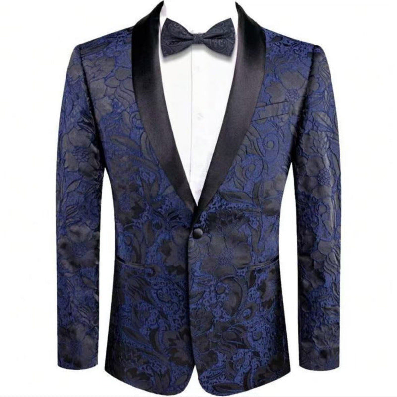 Herren Festlicher Jacquard-Smoking-Blazer Echoarchiv