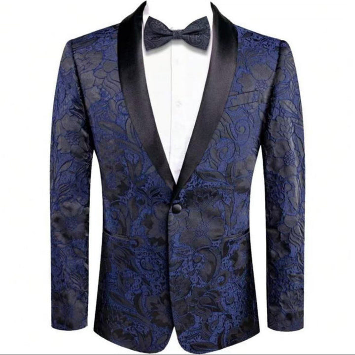 Herren Festlicher Jacquard-Smoking-Blazer Echoarchiv