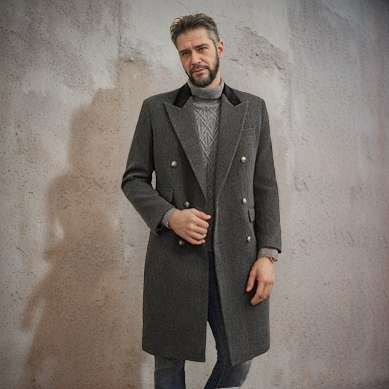 Herren eleganter Longblazer mit Doppelreihe Echoarchiv