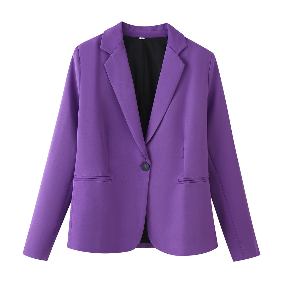 Damen Ein-Knopf Blazer mit Reverskragen und schlanker Silhouette Echoarchiv
