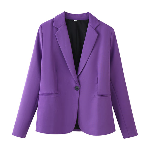 Damen Ein-Knopf Blazer mit Reverskragen und schlanker Silhouette Echoarchiv