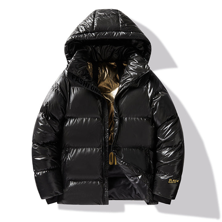 Herren Wattierte Kapuzen‑Steppjacke mit Thermofutter und wasserabweisender Oberfläche Echoarchiv