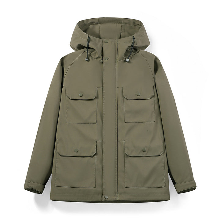 Herren wasserabweisende Field-Jacke mit Kapuze und Multifunktions-Taschen Echo Archiv