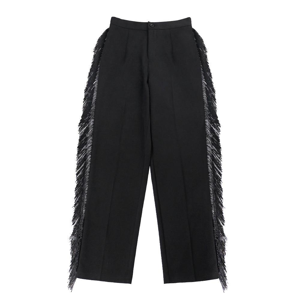 Damen elegante Hose mit fransigen Details Echo Archiv