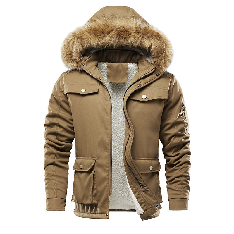 Herren isolierte Winterjacke mit abnehmbarer Kapuze und Futter Echoarchiv