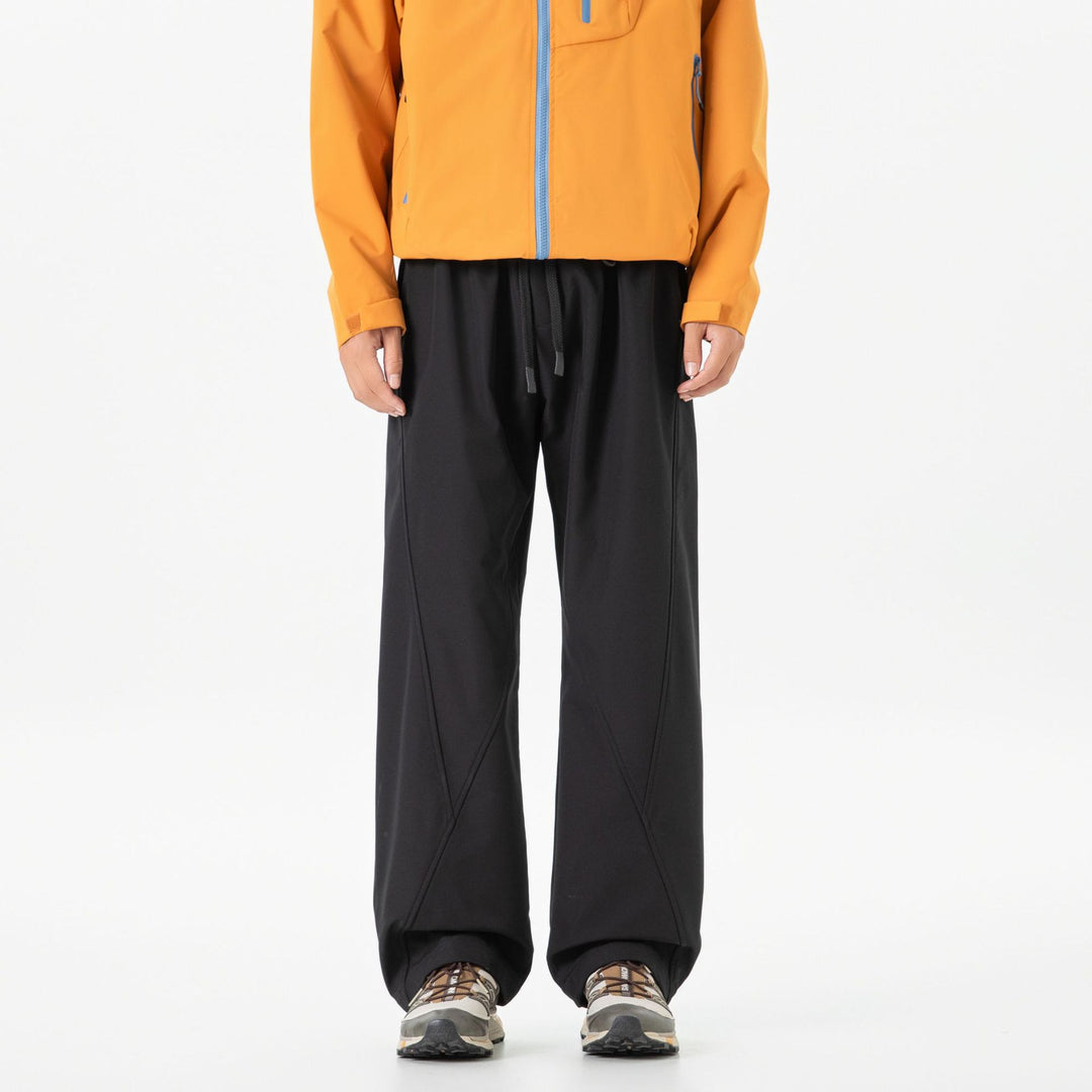 Damen Weite Culotte-Jogginghose mit elastischem Bund, Tunnelzug und dekorativen Nahtpaneelen Echo Archiv