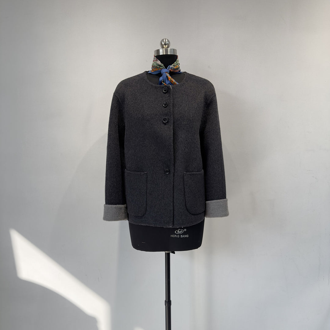 Damen Gemütliche Gestrickte Wollmischung Jacke Echoarchiv