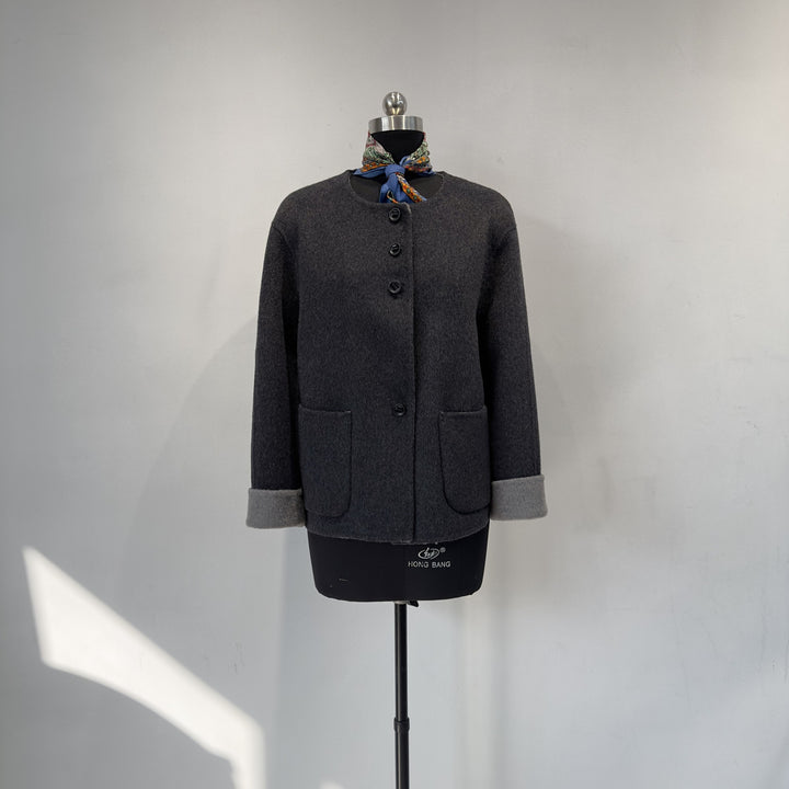 Damen Gemütliche Gestrickte Wollmischung Jacke Echoarchiv