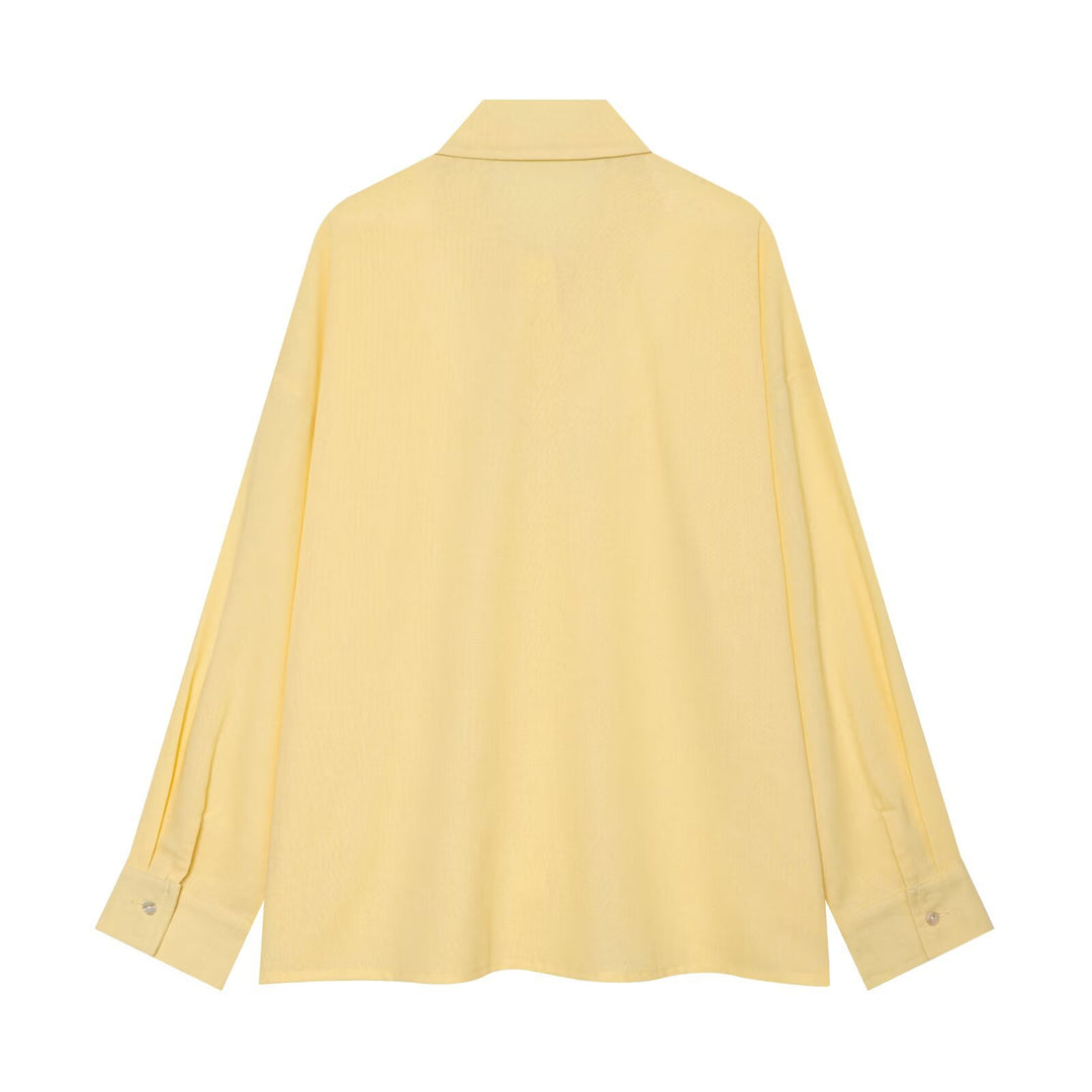 Damen Oversized Hemdbluse mit extra weitem Schnitt und spitzem Hemdkragen Echo Archiv