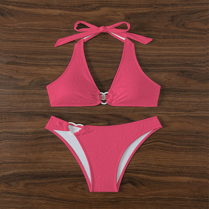 Damen Triangel-Bikini mit dekorativen Herzdetails und verstellbaren Trägern Echo Archiv