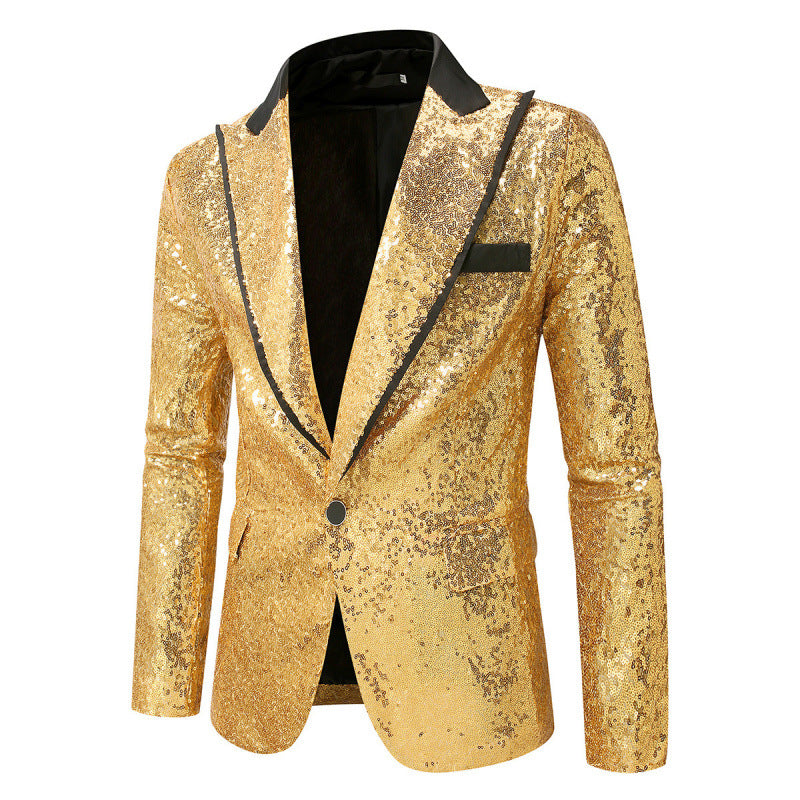 Herren Glamouröse Pailletten-Sakko Echoarchiv
