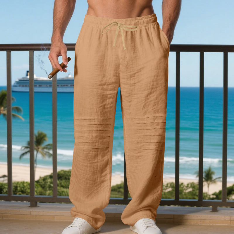 Herren entspannte Strandhose mit elastischem Bund und praktischen Seitentaschen Echoarchiv