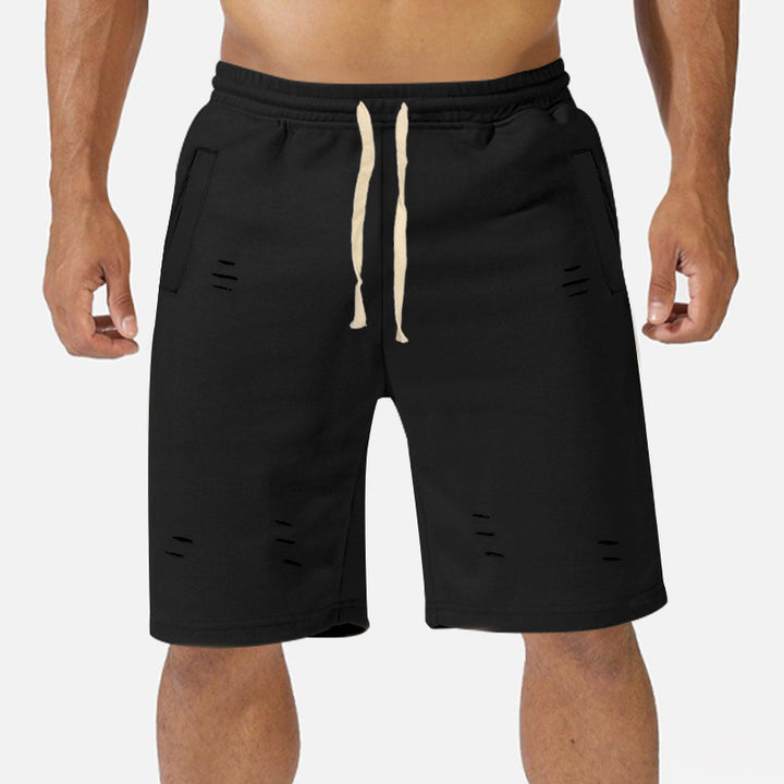 Herren Baumwoll-Shorts mit verstellbarem Bund und modischen Akzenten Echoarchiv