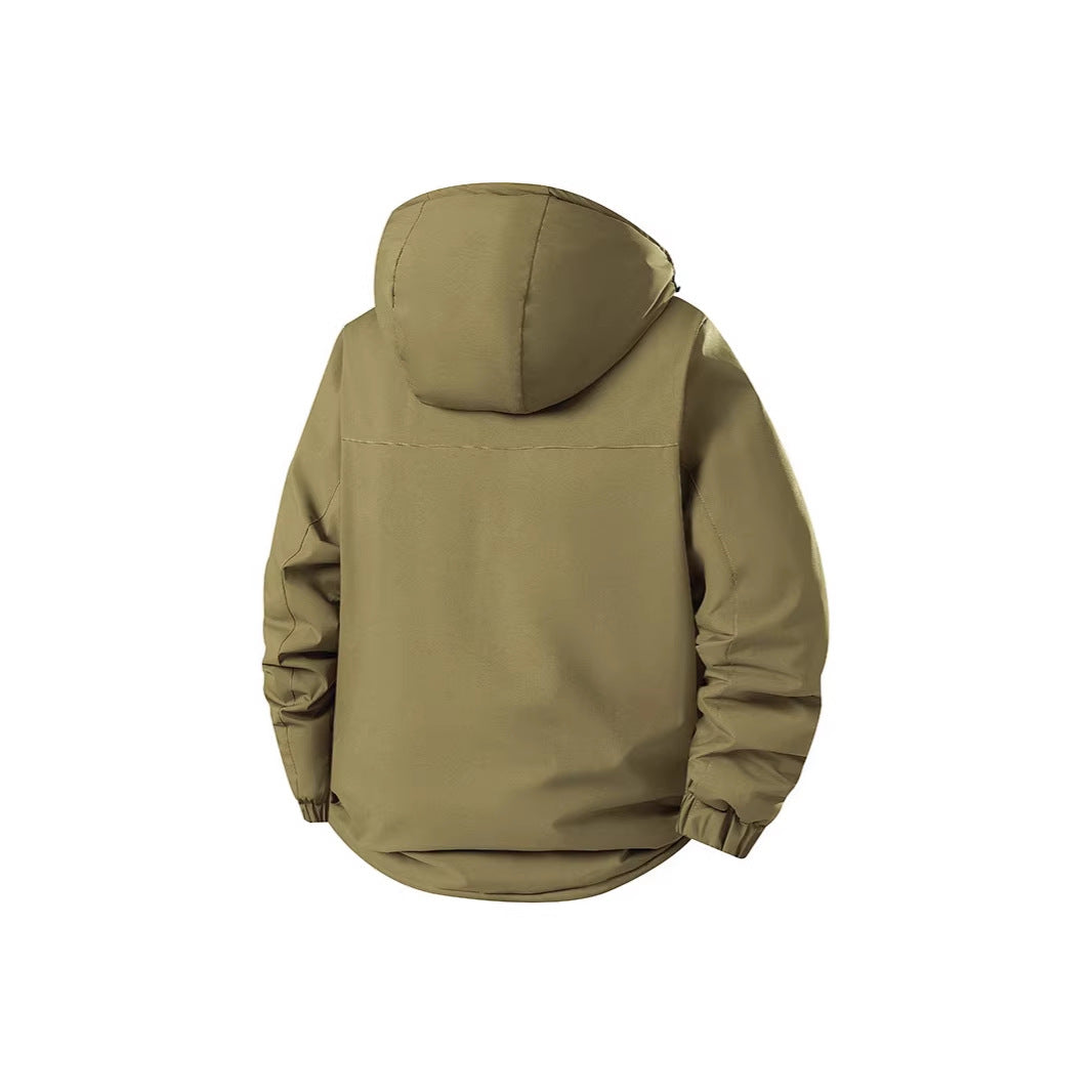 Herren Isolierter Urban-Parka mit Stehkragen und verdeckter Kapuze Echoarchiv