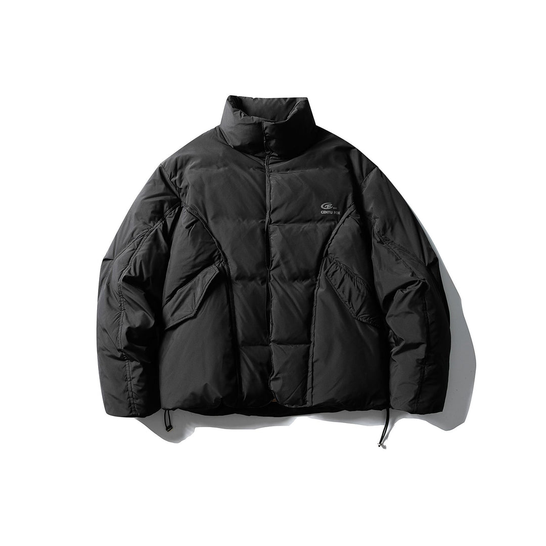 Herren Kurzboxy Isolationsjacke mit hohem Stehkragen und großen Klappentaschen Echoarchiv
