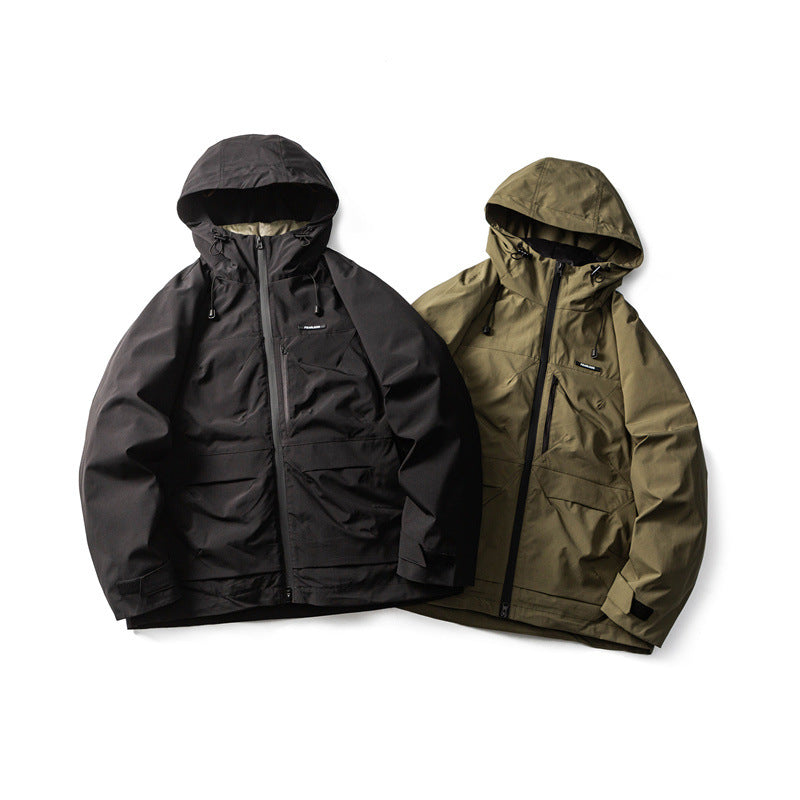 Herren Funktionelle Outdoor-Softshelljacke mit Kapuze und Mehrfachtaschen Echoarchiv