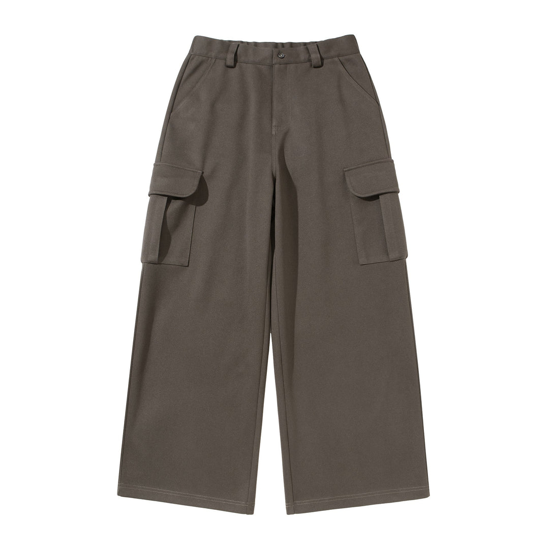 Damen Cropped Cargo-Hose mit weitem Bein und aufgesetzten Taschen Echoarchiv
