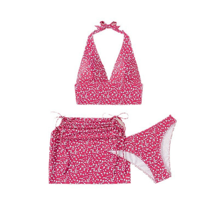 Damen Sport-Bikini mit floralem Oberteil und hoch tailliertem Unterteil Echo Archiv