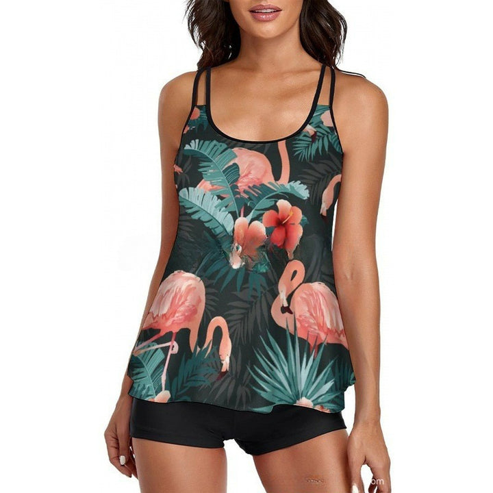 Damen Tankini mit stützenden Trägern und modischem Mustermix Echo Archiv