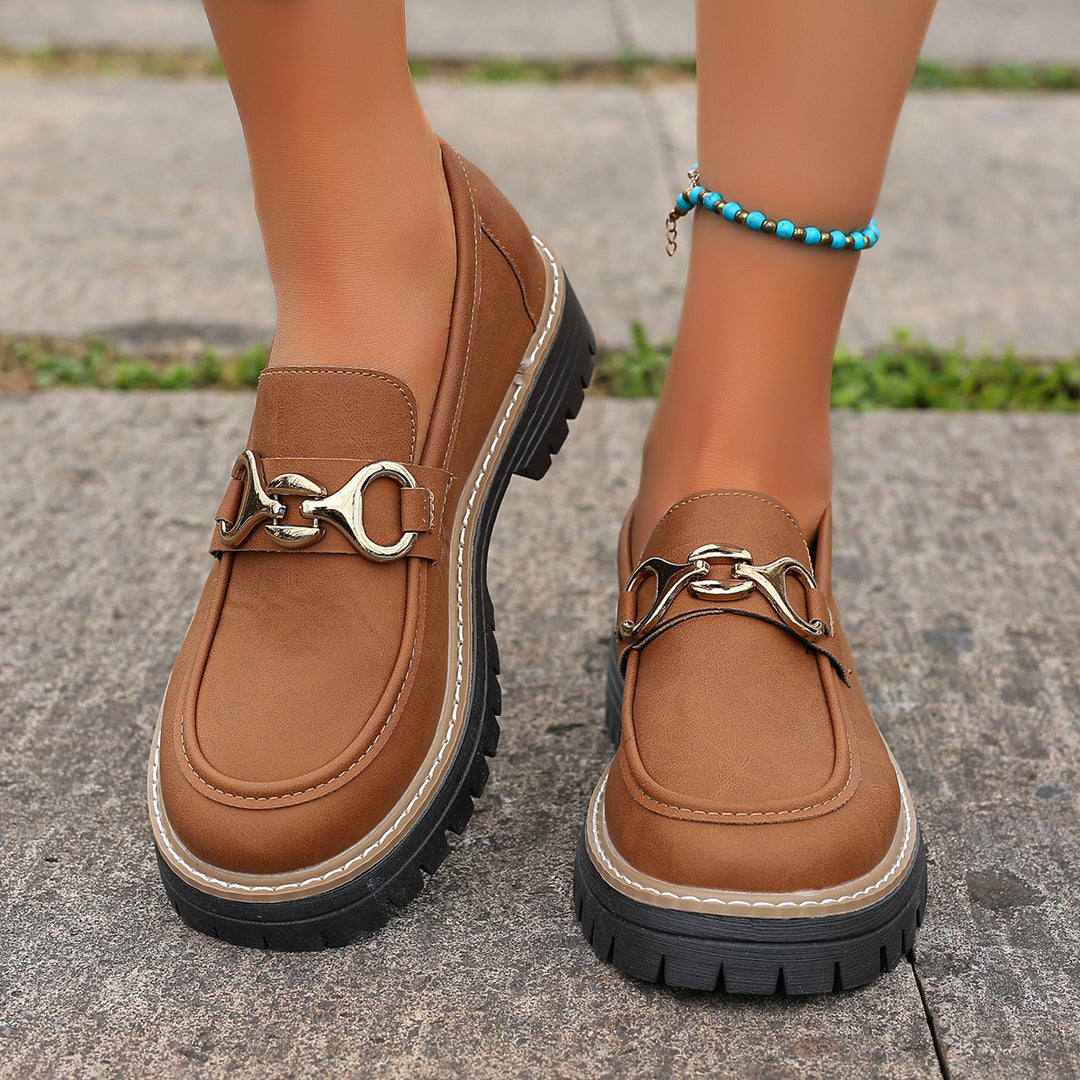Damen Chunky Loafer mit Metall-Horsebit und profilierter Lug-Sohle Echo Archiv