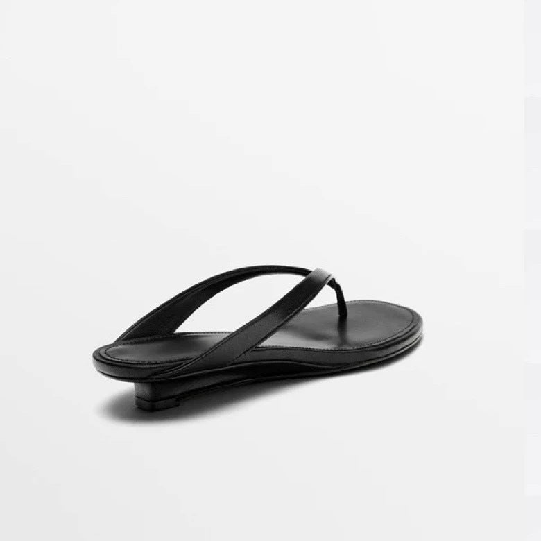 Damen elegante Zehentrenner-Sandalen mit minimalistischem Riemendesign Echoarchiv