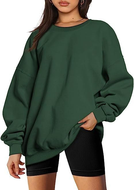 Damen nan extralanger Oversize-Sweatpullover mit Ballonärmeln, geripptem Saum und angerauter Innenseite Echo Archiv