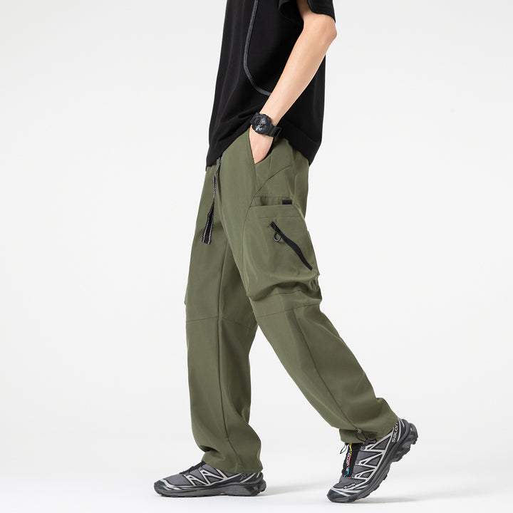 Herren Baggy-Cargo-Hose im Tech-Utility-Stil mit großvolumigen Klapptaschen, elastischem Bund und verstellbarem Kordelsaum Echo Archiv