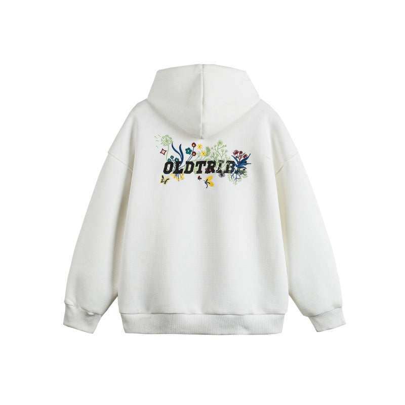 Unisex Kapuzen‑Zipjacke aus strukturierter Waffelqualität im Boxy‑Cut mit Zwei‑Wege‑Reißverschluss Echoarchiv