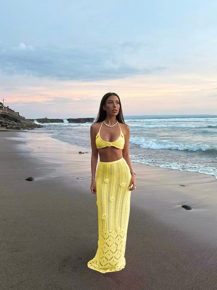 Damen Häkel-Strandkleid mit Kapuzenshirt Echo Archiv